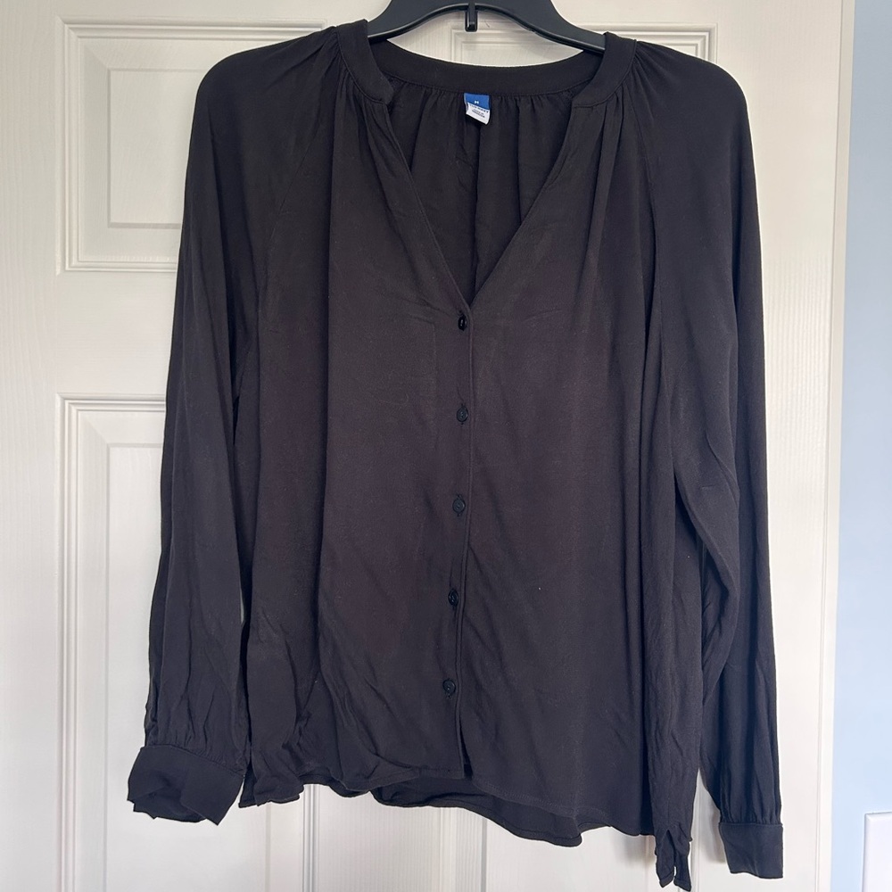 Old Navy Black Button Down Shirt